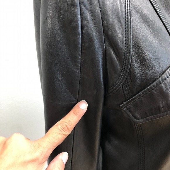 Laundry Shelli Segal Leather Motorcycle Jacket Womens Small Black Classic Edgy - Picture 7 of 16